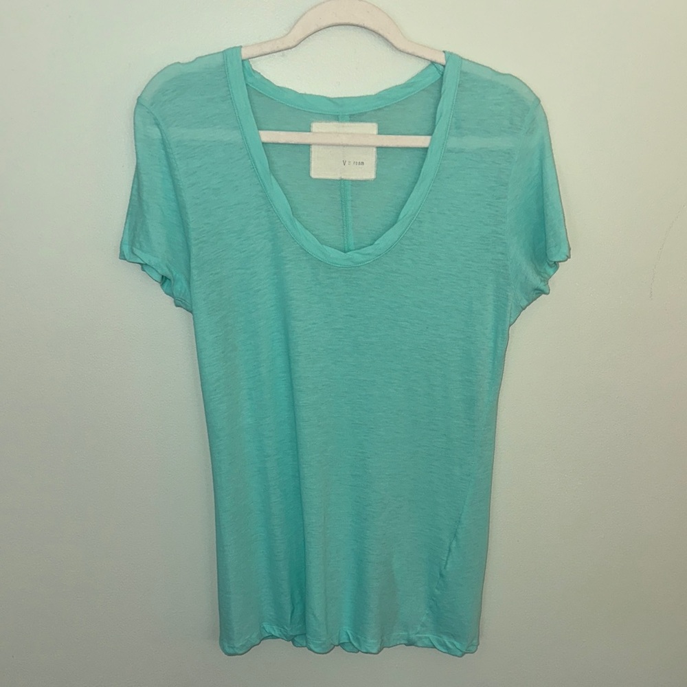 V::room Aqua Scoop Neck Short Sleeve Tee